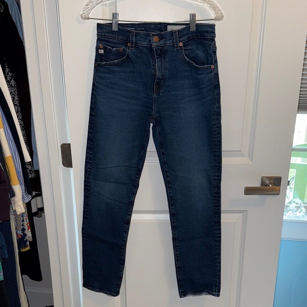 AG Dark Blue Ex-Boyfriend Slouchy Slim Denim Jeans